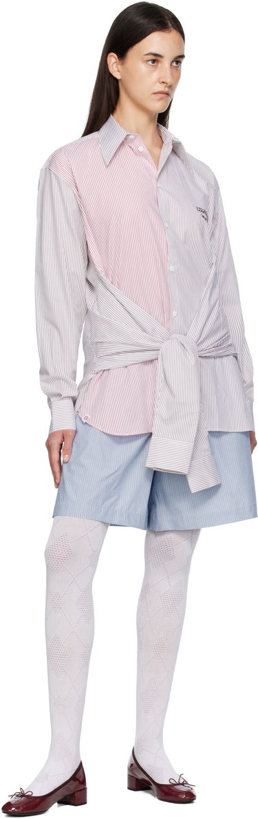 Сорочка Charles Jeffrey Loverboy Charles Jeffrey LOVERBOY Long Sleeve Striped Split-Panel Tie-Front Button-Up Shirt Різнокольоровий | 52070402, 3