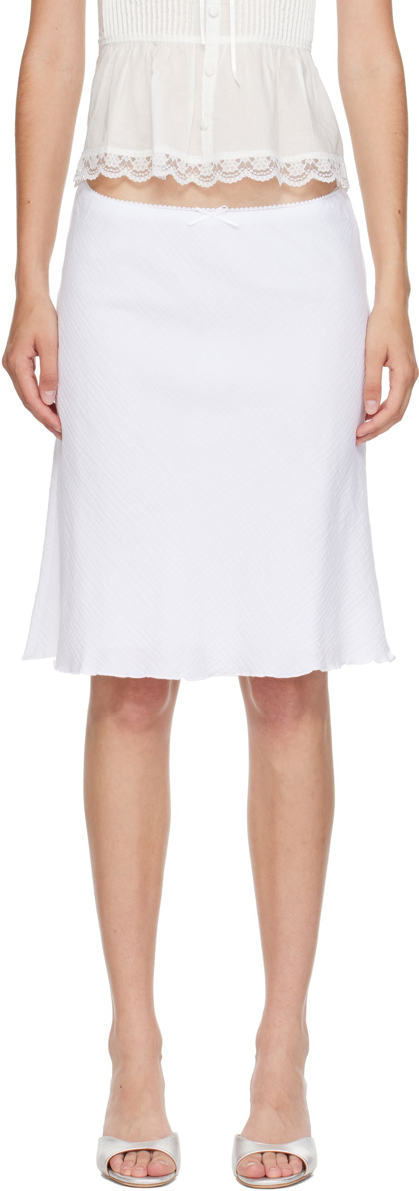 Спідниця GUIZIO Guizio Paloma Midi Skirt білий | P25338W157