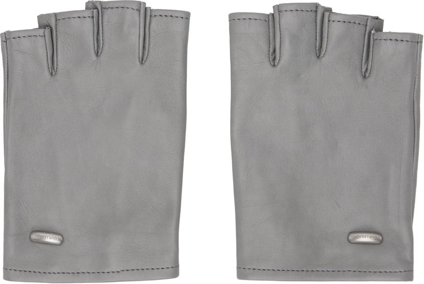 Рукавички OUR LEGACY Our Legacy Biker Leather Fingerless Gloves Сірий | A2258BPL