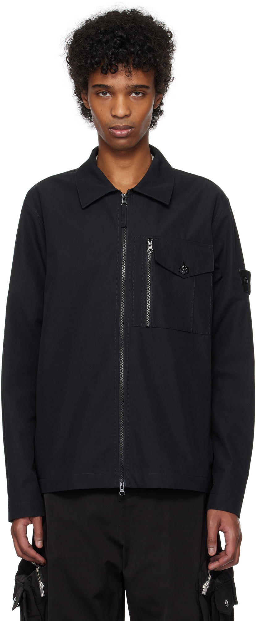 Сорочка Stone Island Stone Island Weatherproof Cotton Canvas Overshirt чорний | K1S15 1200007 S00F1