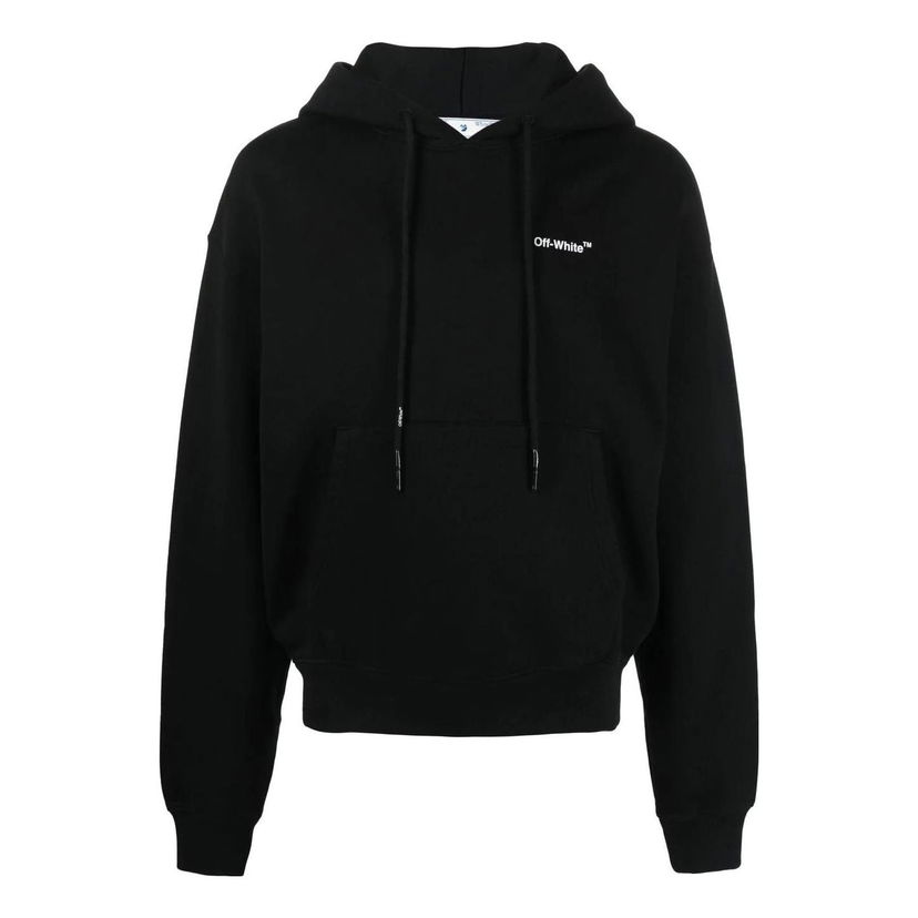 Світшоти Off-White Crowning Print Hoodie чорний | OMBB037C99FLE0071001