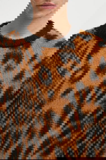 Cветр Aries Aries Brushed Leopard Sweater Коричневий | AR2004204, 4