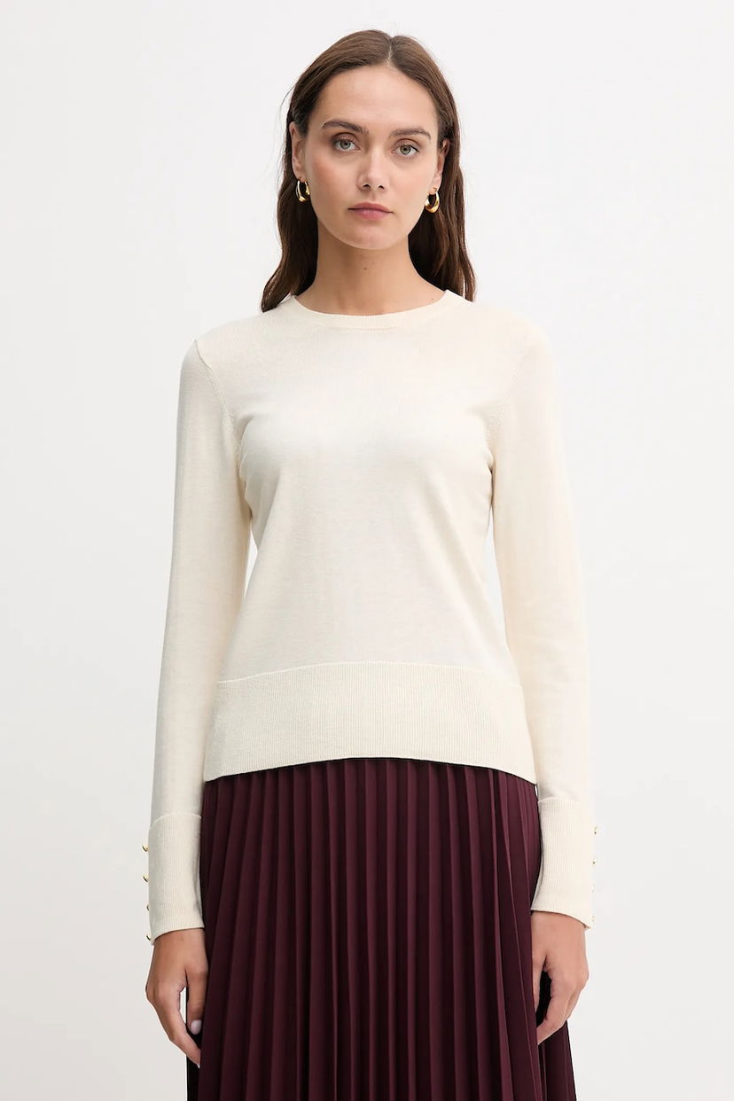 Cветр Barbour Barbour CARLBY Women's Sweater білий | LKN1686