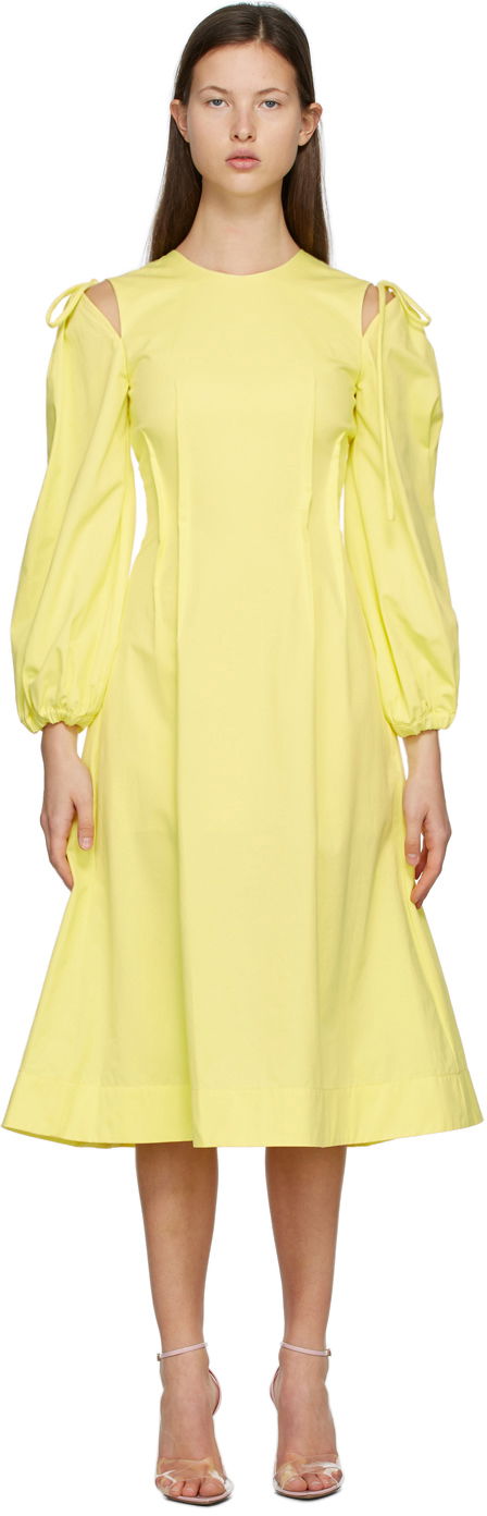 плаття MSGM MSGM Cut-Out Midi Dress Жовтий | 3041MDA25 217109
