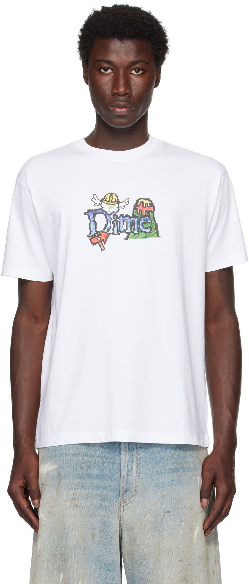 Футболка Dime Classic Fuzzy Graphic T-Shirt білий | DIMESU2550WHT