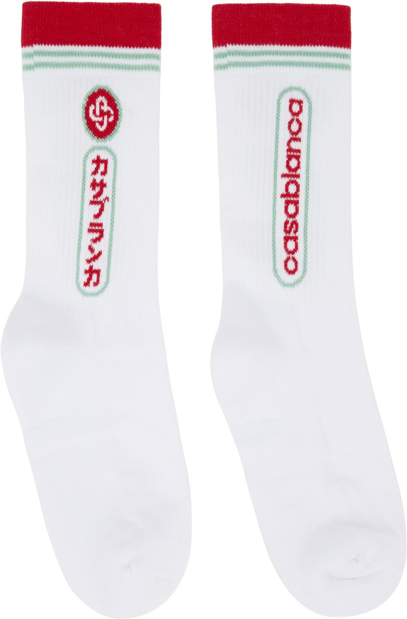 Шкарпетки Casablanca Casablanca Fuji Dream Socks білий | APF25-ACC-010-01