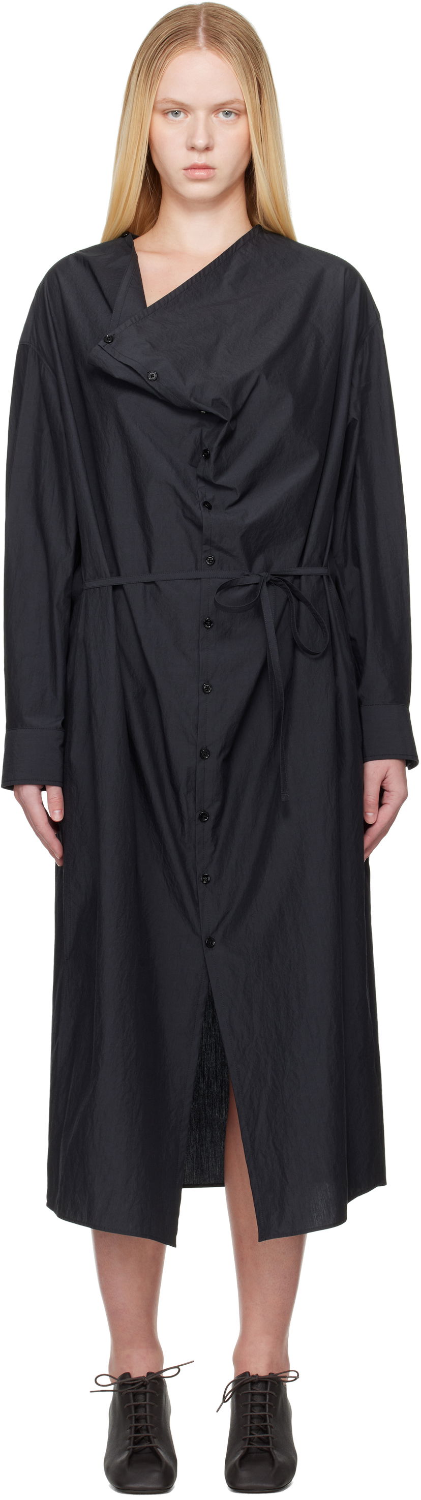 плаття LEMAIRE Lemaire Soft Collar Midi Dress чорний | DR1099 LF1399