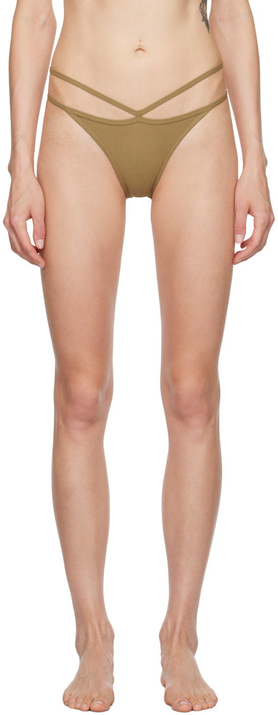 Трусики Baserange Cross Strap Briefs Коричневий | UNNI-RB-AU24