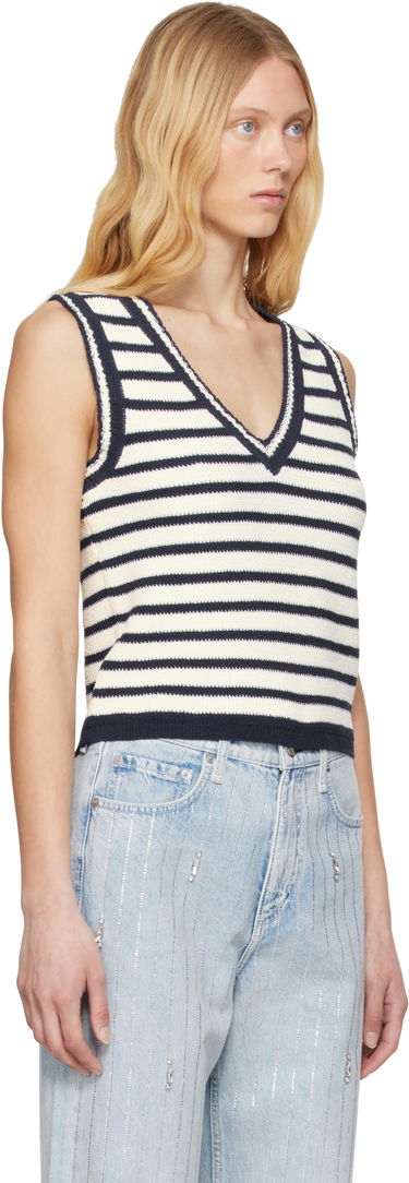 Cветр rag & bone rag & bone Meghan Stripe Knit Vest Різнокольоровий | WAS25S062EC62, 1