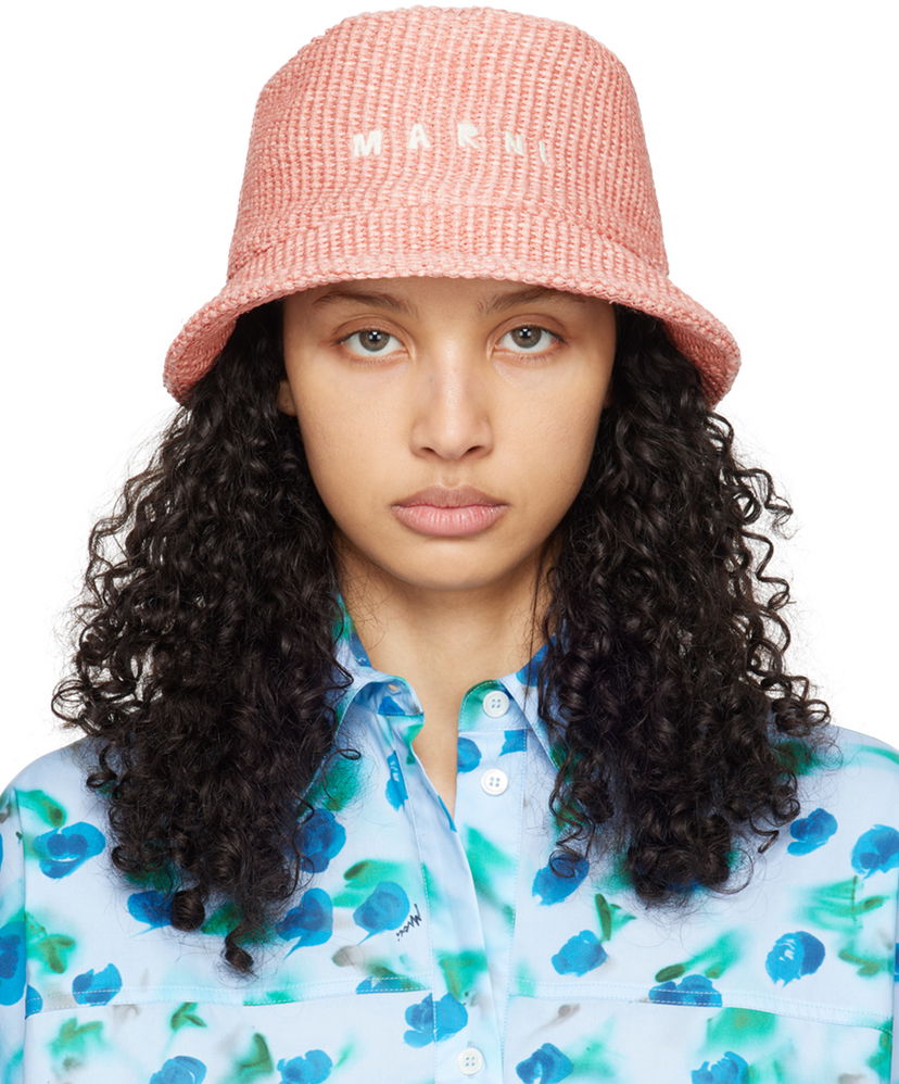 Капелюх Marni Embroidered Bucket Hat Рожевий | CLMC0067S1 UAC004
