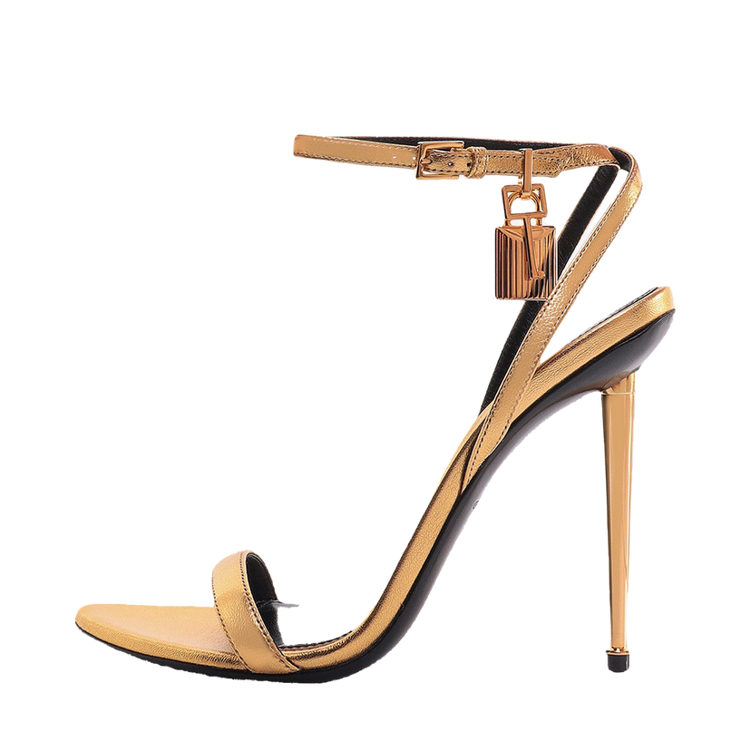 Кросівки та взуття Tom Ford Metallic Leather Padlock Sandals Металік | W2272LSP014G1Y004