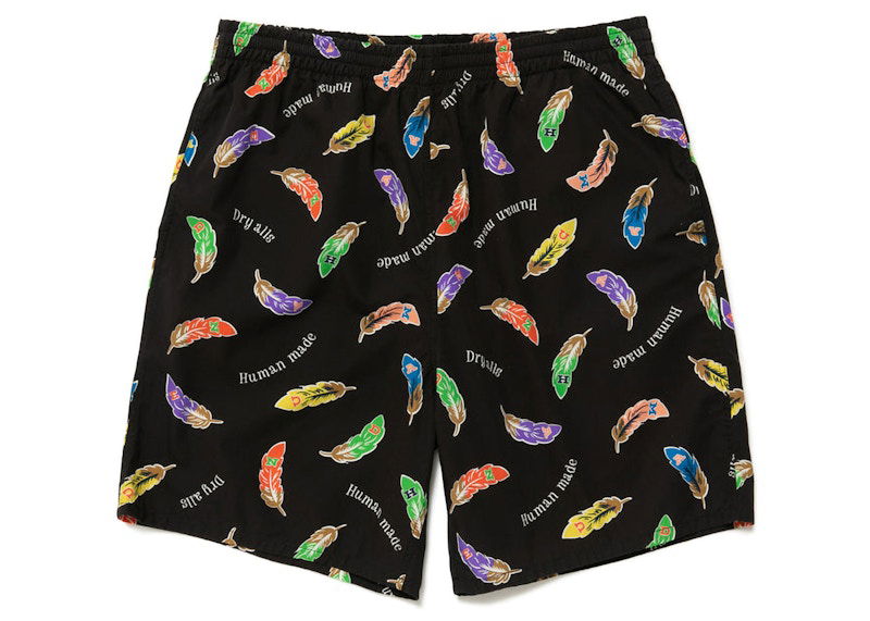 Шорти Human Made Feather Print Shorts чорний | HM25PT022