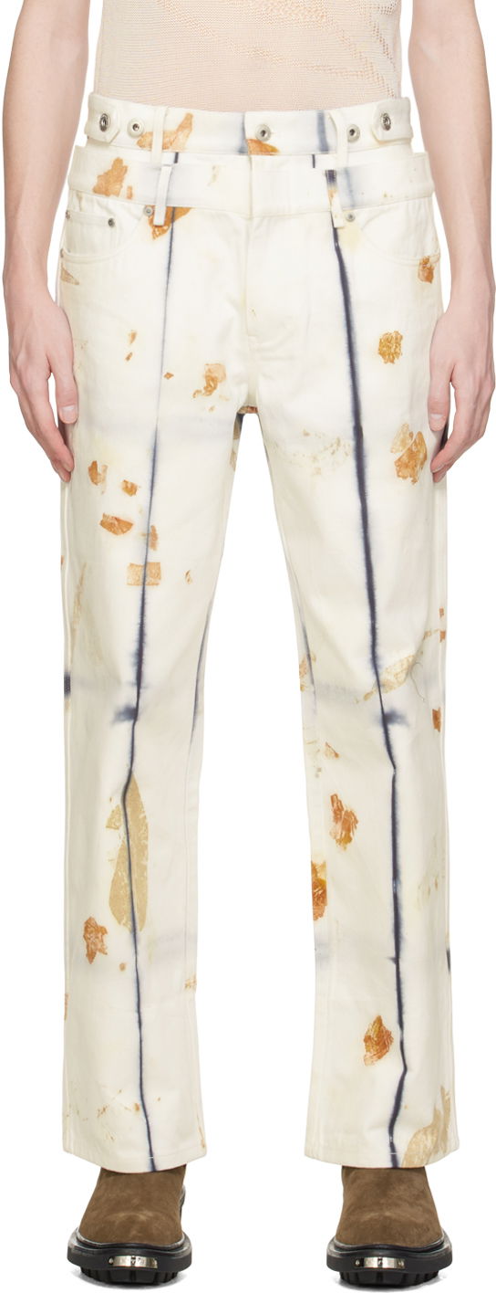 Джинси Feng Chen Wang Feng Chen Wang Plant-Dyed Jeans білий | FUS17TR20