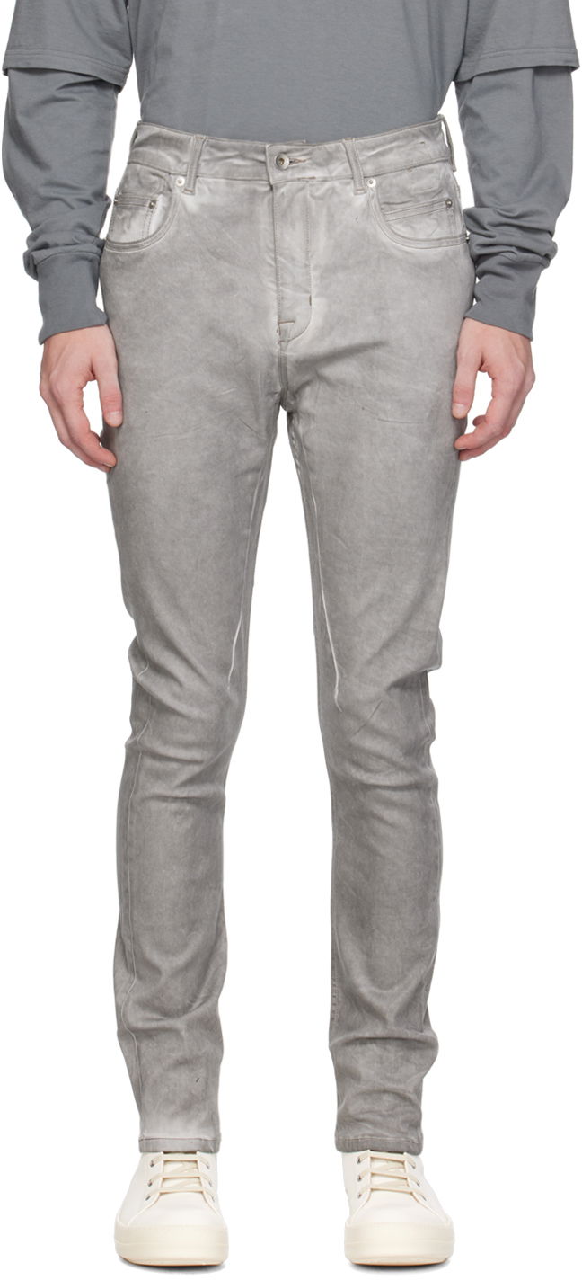 Джинси Rick Owens Off-White Porterville Detroit Cut Jeans Сірий | DU02D2366 HSCF