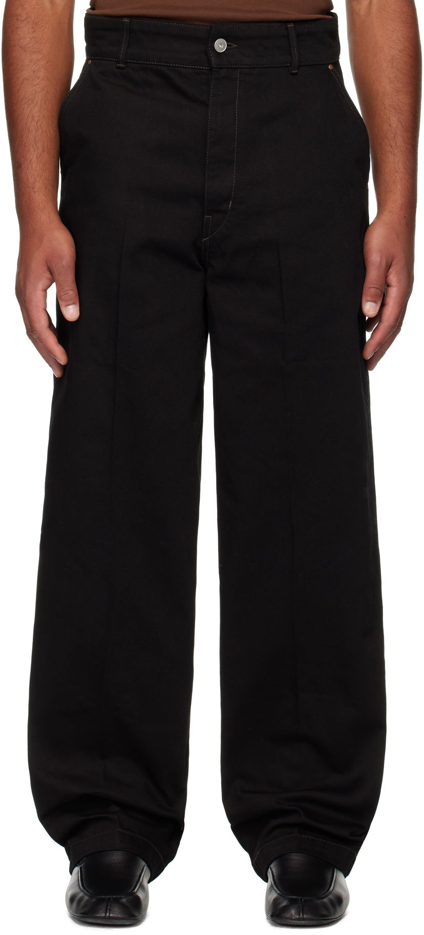 Джинси LEMAIRE LEMAIRE Maxi Barrel Workwear Jeans чорний | PA1261 LD1055