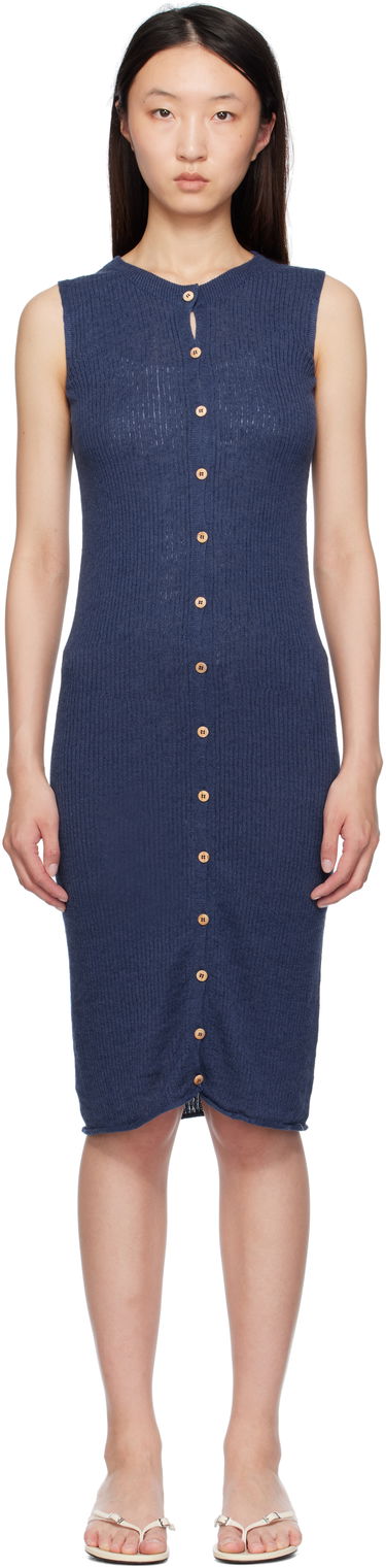 плаття Baserange Baserange Sleeveless Button-Front Midi Dress Синій | DRDR-LI-SU25, 0
