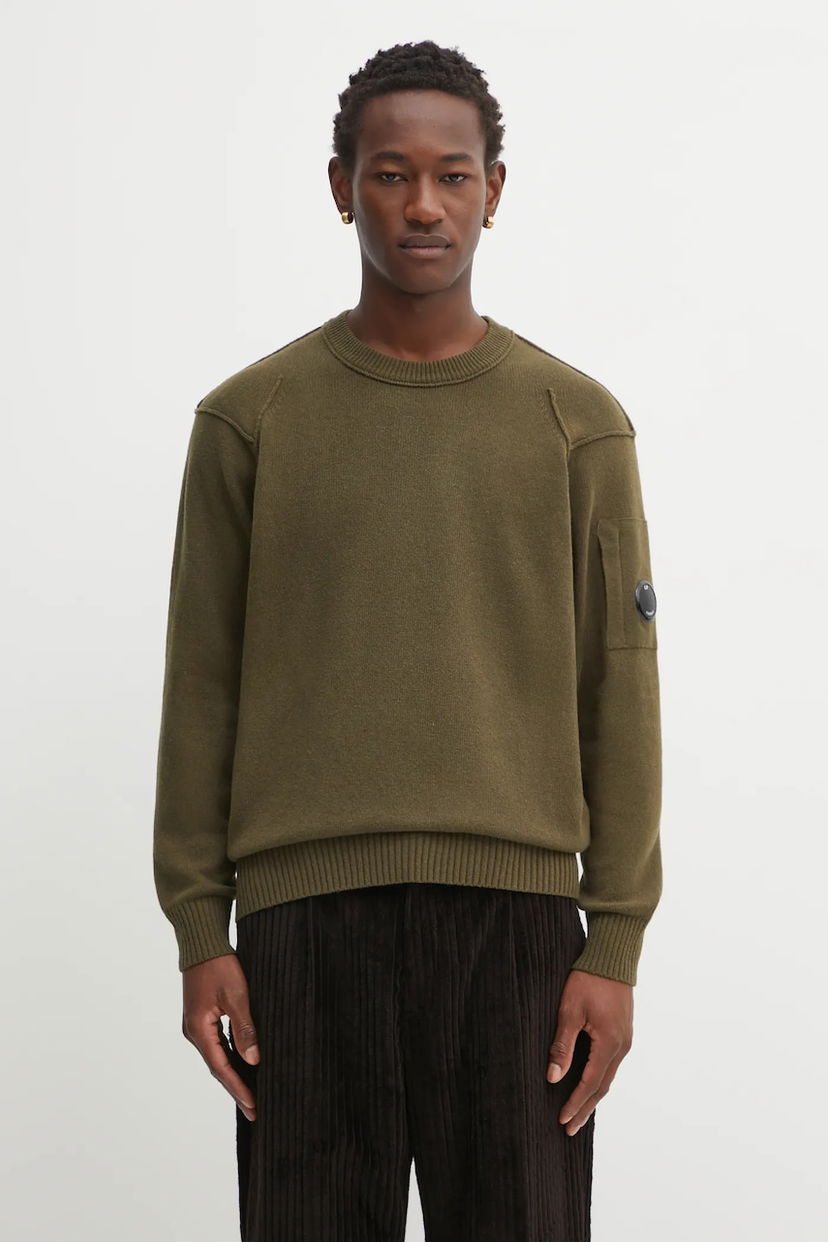 Cветр C.P. Company C.P. Company Wool Blend Sweater Зелений | RFCMKN707A110149A