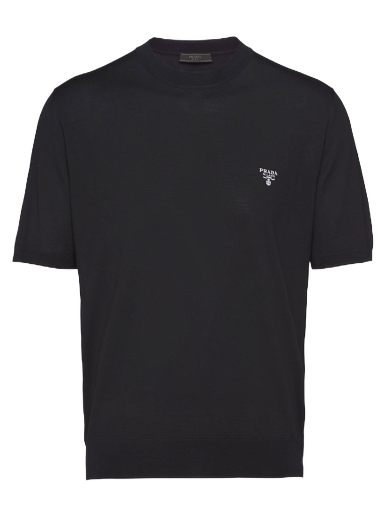 Сорочка Prada Embroidered Logo Wool Shirt чорний | UMB266S2121ZLE