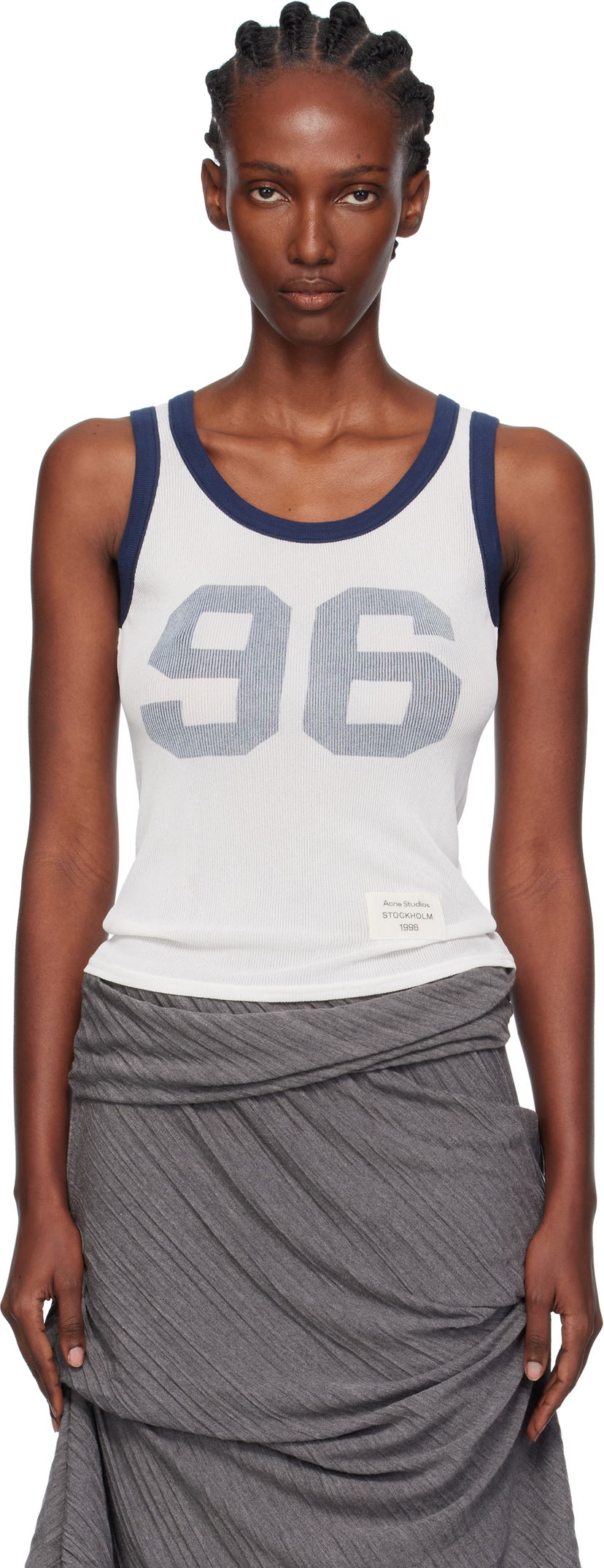 Безрукавка Acne Studios Acne Studios Ribbed '96 Tank Top білий | AL0479-