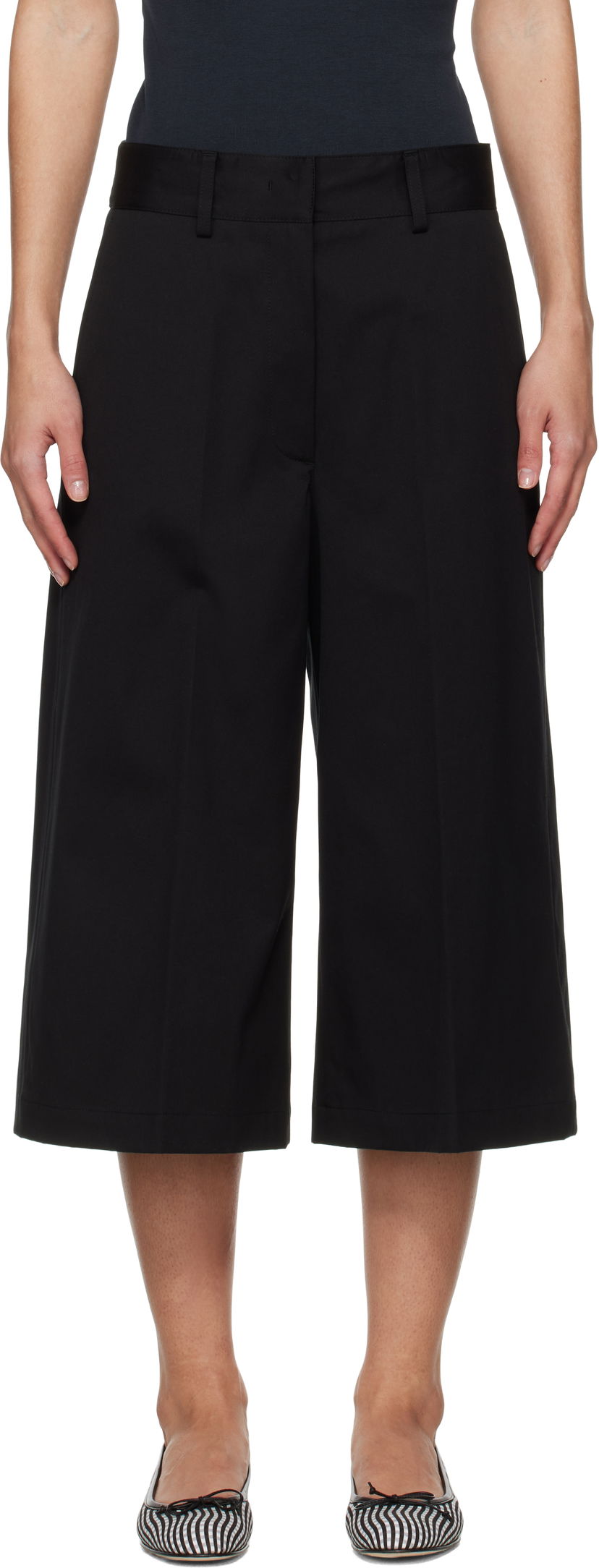 Шорти MSGM MSGM Cotton Bermuda Shorts чорний | 3841MDB04 257138
