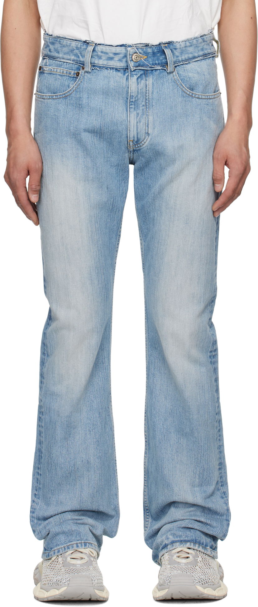 Джинси Balenciaga Balenciaga Low-Waist Jeans Синій | 814225TRW59