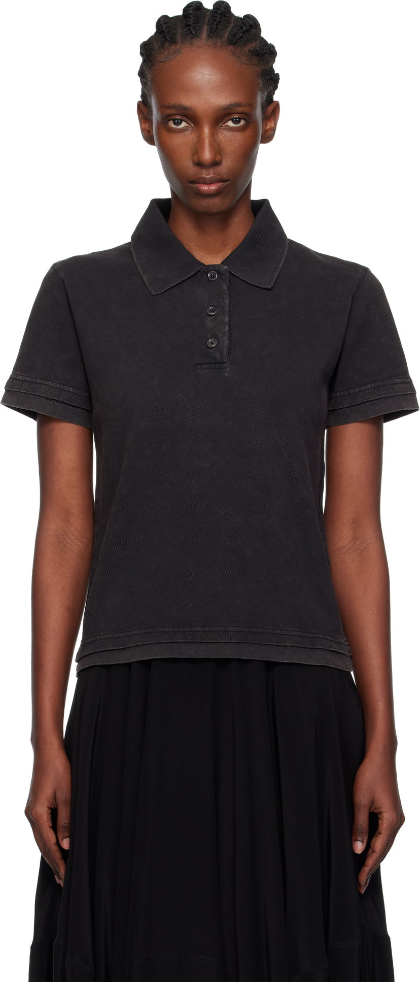 Сорочка поло JW Anderson JW Anderson Layered Short Sleeve Polo чорний | JO0277-PG1808