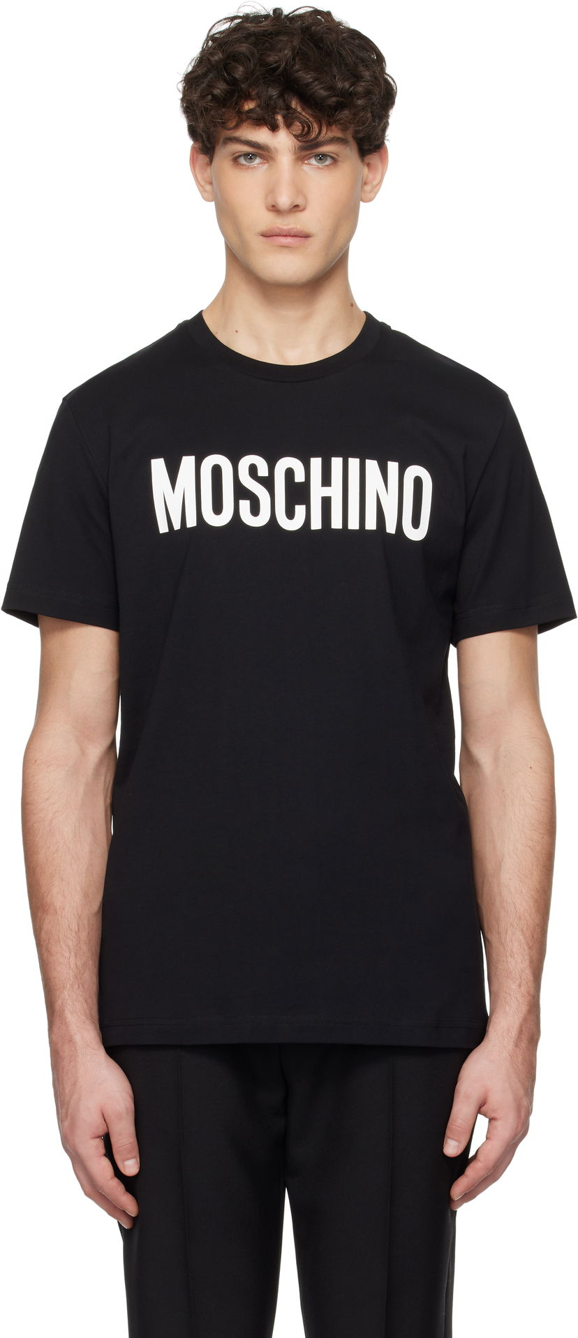 Футболка Moschino Moschino Institutional T-Shirt чорний | 251ZZA072002411555
