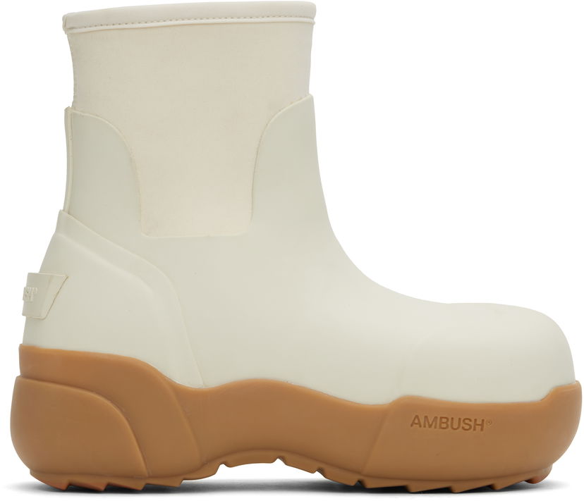 Одяг Ambush AMBUSH Rubber Boots білий | BWIE003F24MAT0010101