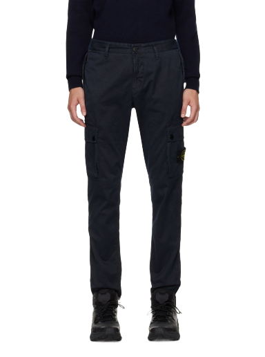 Штани карго Stone Island Garment-Dyed Cargo темно-синій | 7915303L1