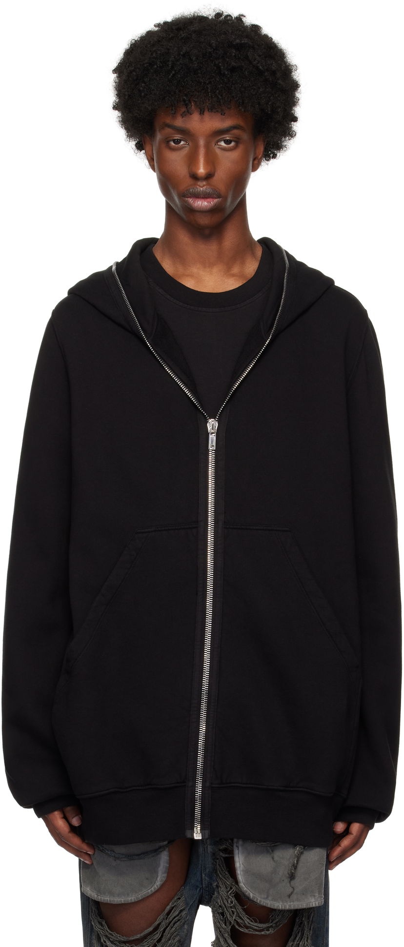 Світшоти Rick Owens Jumbo Gimp Hoodie чорний | DU02D2283 F
