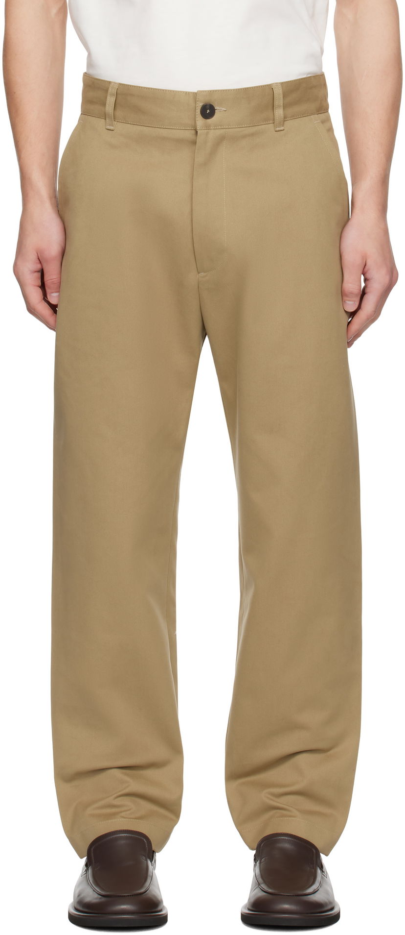 Штани Studio Nicholson Studio Nicholson Bill Trousers бежевий | BILL SNM - 1337