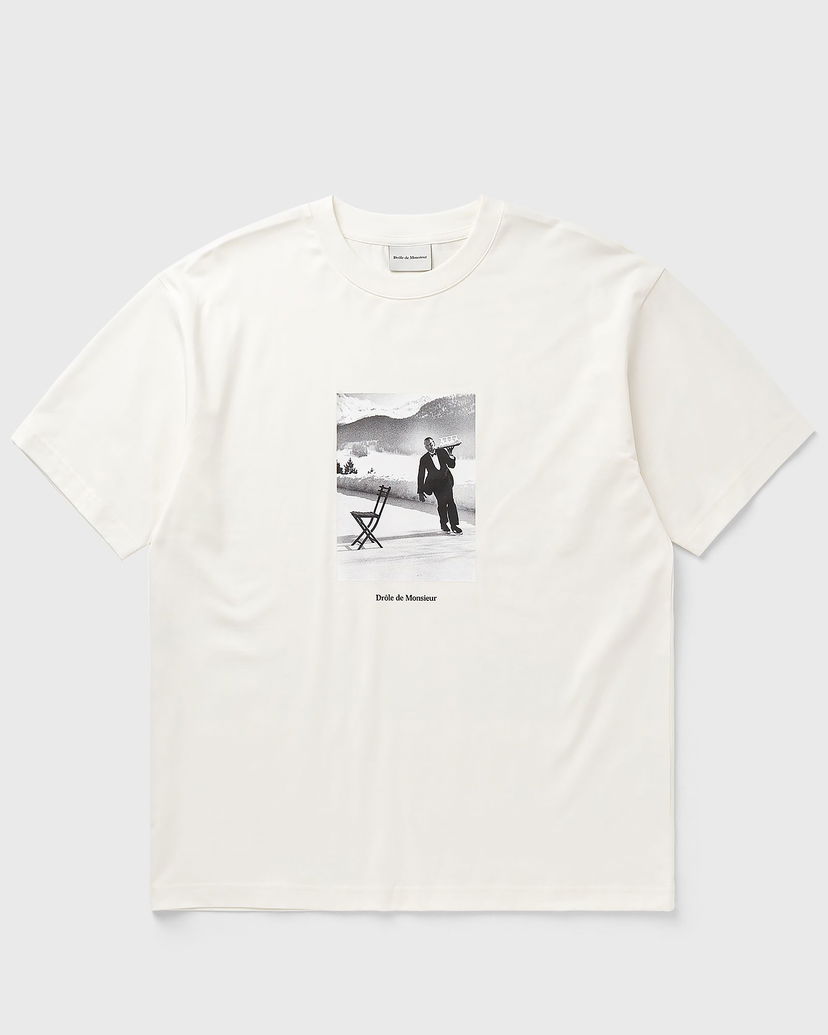 Футболка Drôle de Monsieur Ice Skating Waiter T-Shirt білий | I-TS266-CO195-OW