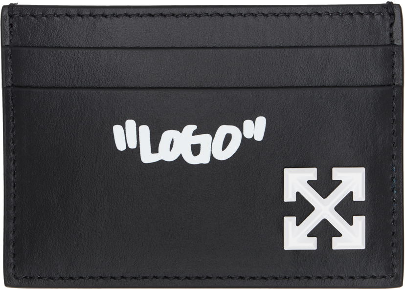 Гаманець Off-White Off-White Jitney Quote Leather Card Holder чорний | OMND09FC99LEA0011001