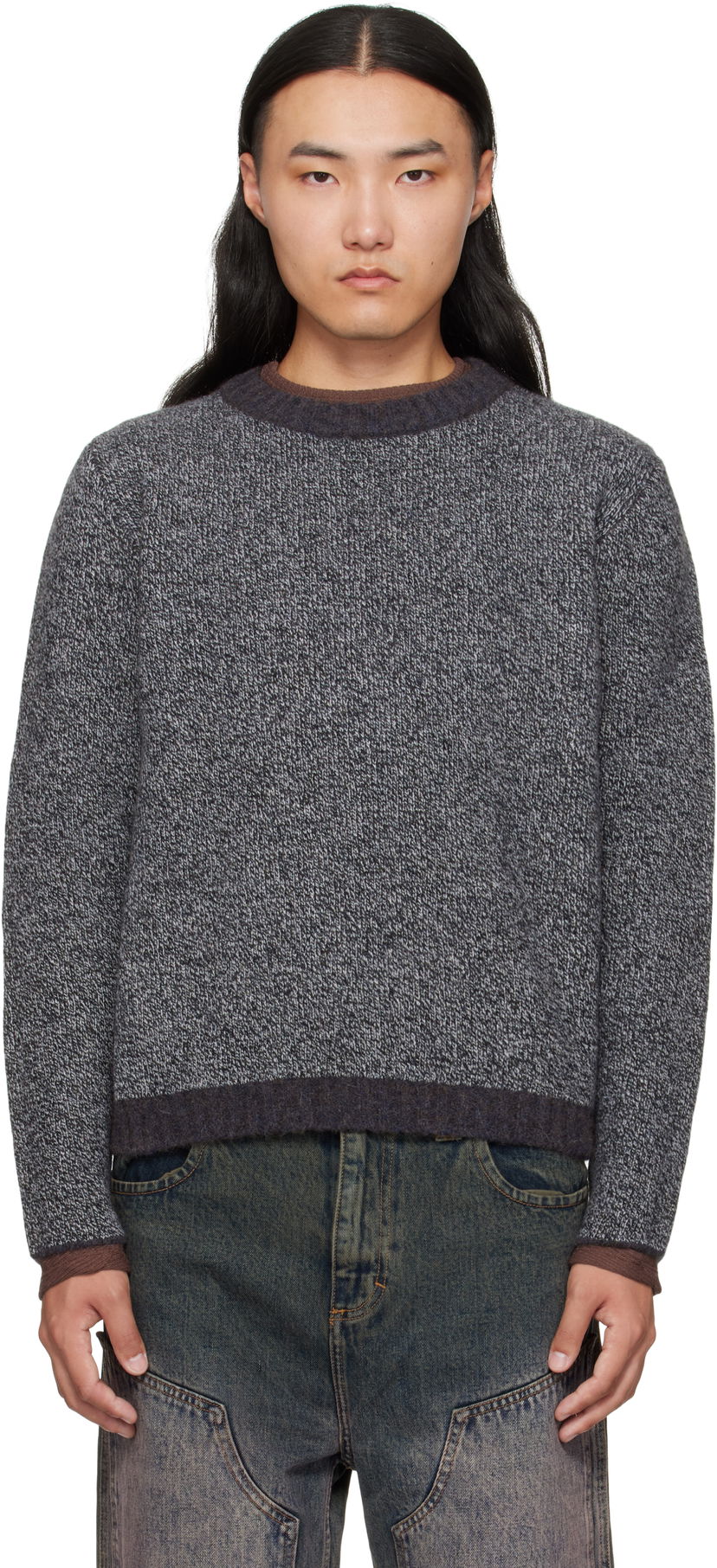 Cветр Eckhaus Latta Eckhaus Latta Yak Knit Sweater Сірий | 8258-EL-PF25-M