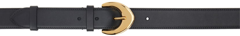 Ремені The Row Leather Belt With Gold-Tone Buckle чорний | W1615-L60