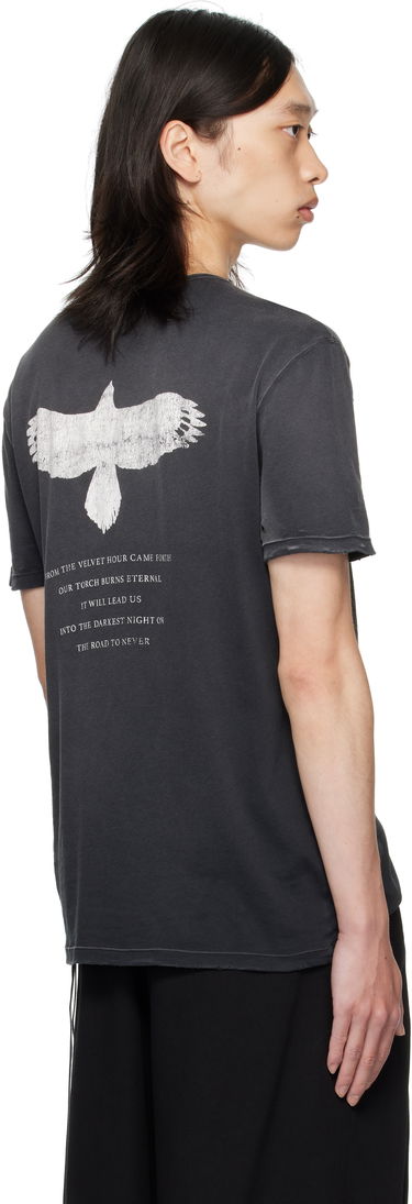 Футболка Ann Demeulemeester Ann Demeulemeester Eternal Eagle Baptist Distressed T-Shirt чорний | B0013414-FA638-098, 2