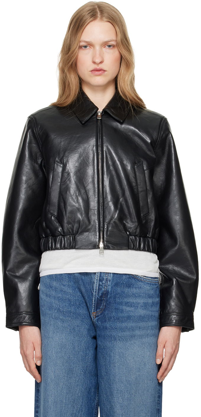 Куртка AGOLDE Recycled Leather Cropped Jacket чорний | A5072-1285