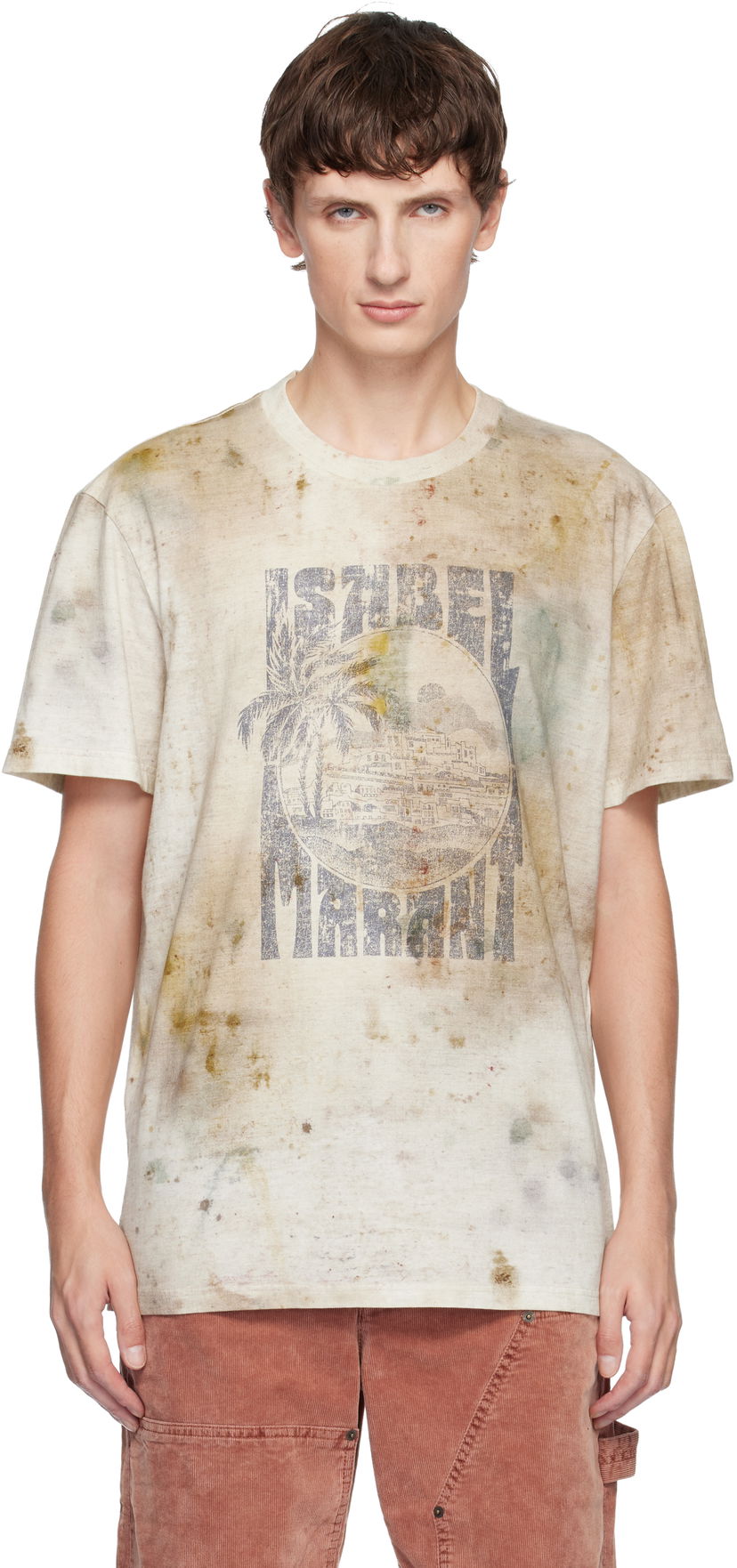 Футболка ISABEL MARANT Distressed Graphic T-shirt Honore Різнокольоровий | 25ATS0052HB-C3N10H