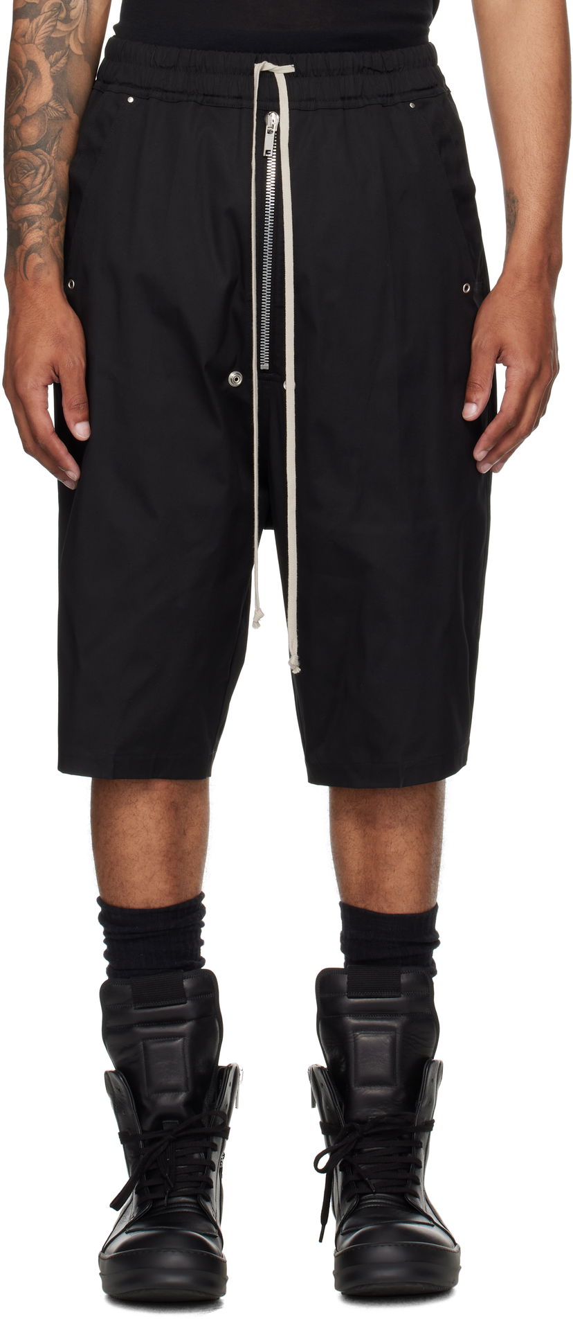 Шорти Rick Owens Rick Owens Bela Pods Shorts чорний | RU02E1349 TE