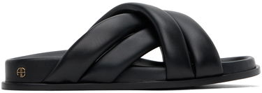 Кросівки та взуття Anine Bing Lizzie Padded Leather Slides чорний | A-14-4028-007, 0
