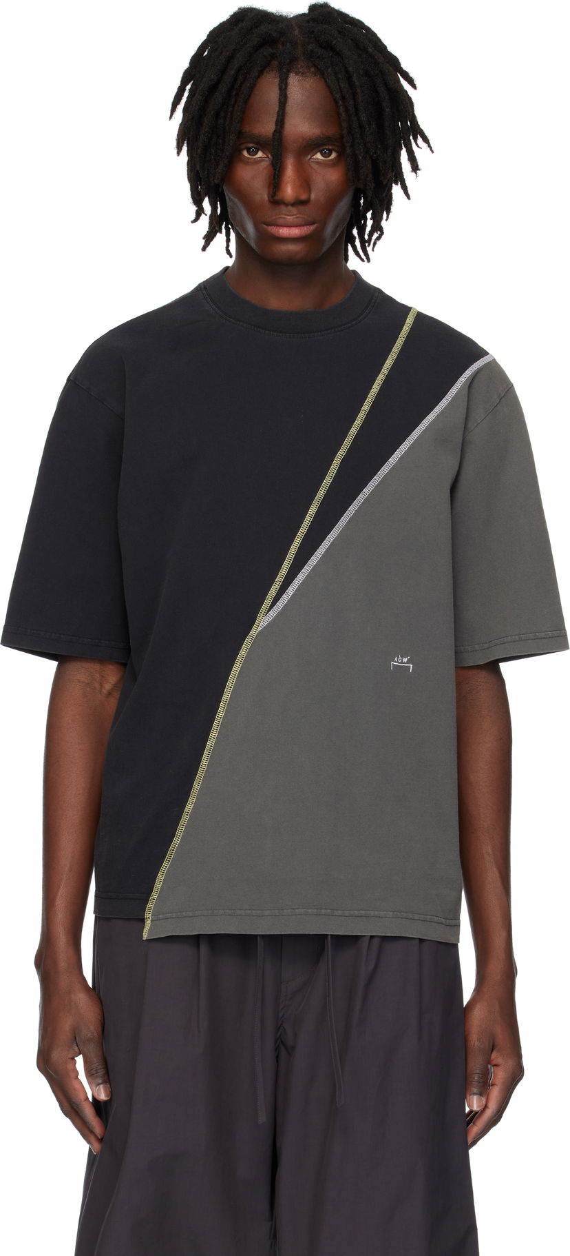 Футболка A-COLD-WALL* A-COLD-WALL* Spliced T-Shirt чорний | ACWMTS211