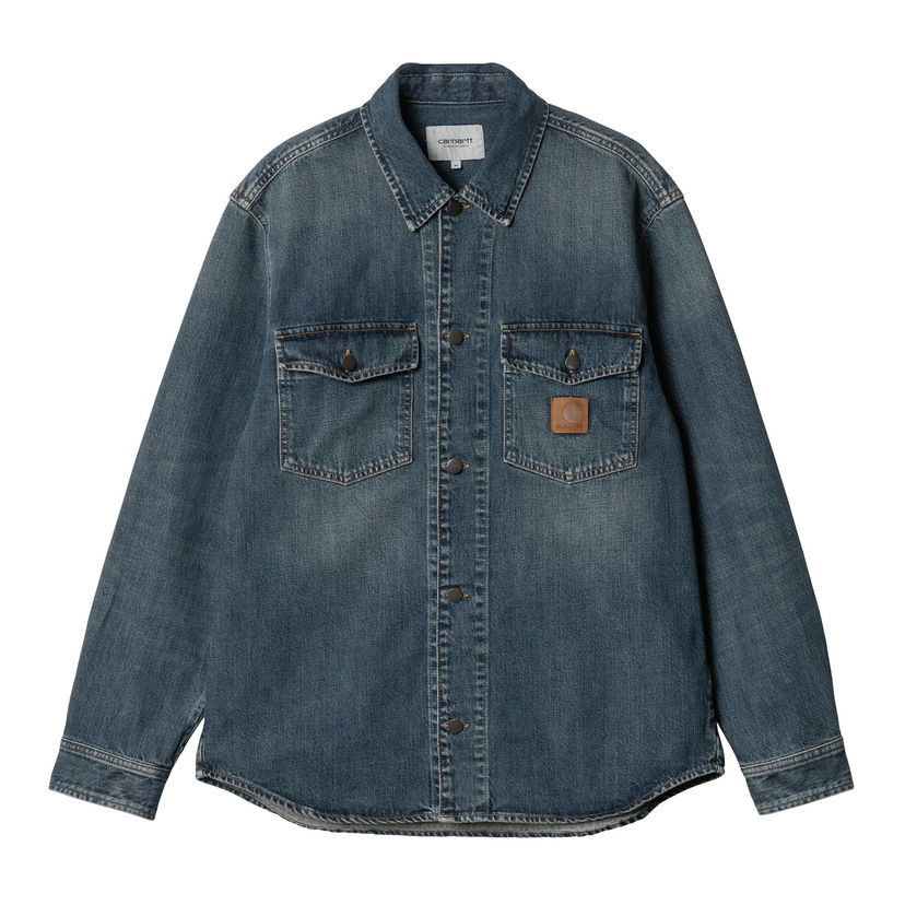 Сорочка Carhartt WIP Blue Denim Shirt Jacket Синій | I034735_9