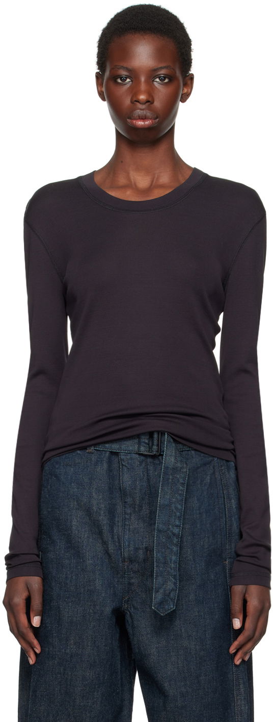 Футболка LEMAIRE Long Sleeve T-Shirt чорний | TO1319 LJ1016