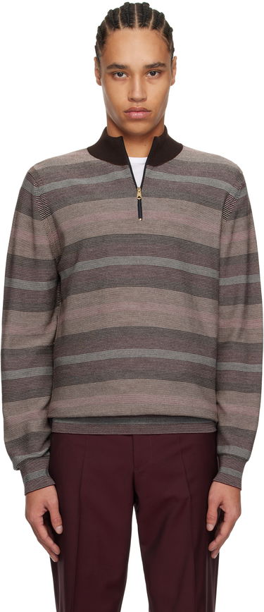 Cветр Paul Smith Paul Smith Hazy Stripe Zip Sweater Коричневий | M1R-254Z-P02590-92, 0