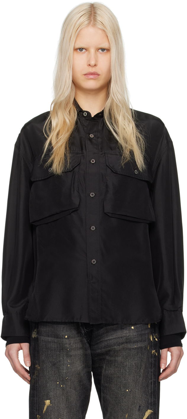 Сорочка R13 R13 Oversized Pocket Shirt чорний | R13WR256-R314B