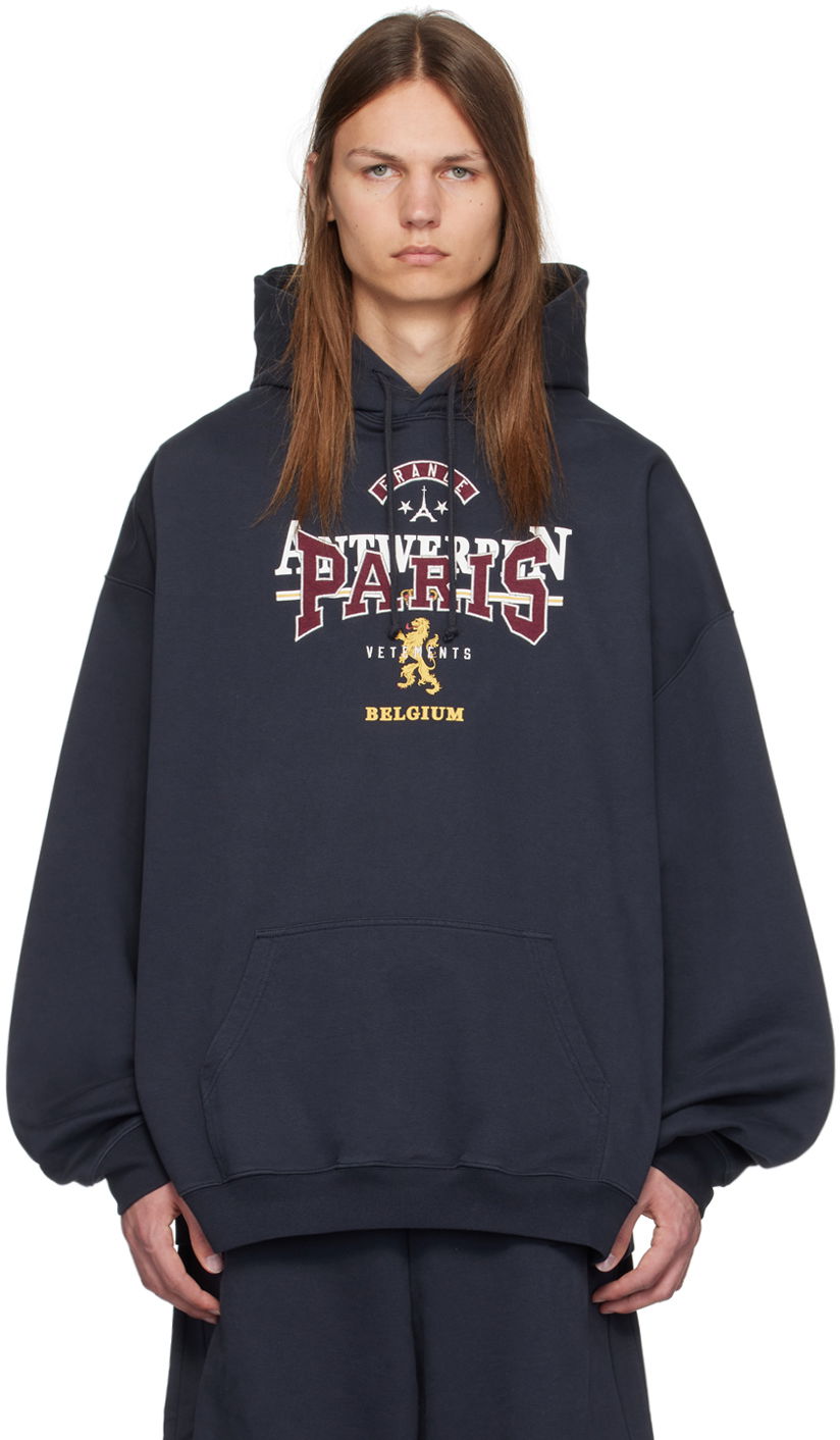 Світшоти VETEMENTS Tourist Hoodie темно-синій | UA65HD600N