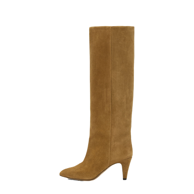 Кросівки та взуття ISABEL MARANT Suede Kitten Heel Tall Boots Коричневий | BT0021FA-B1A07S
