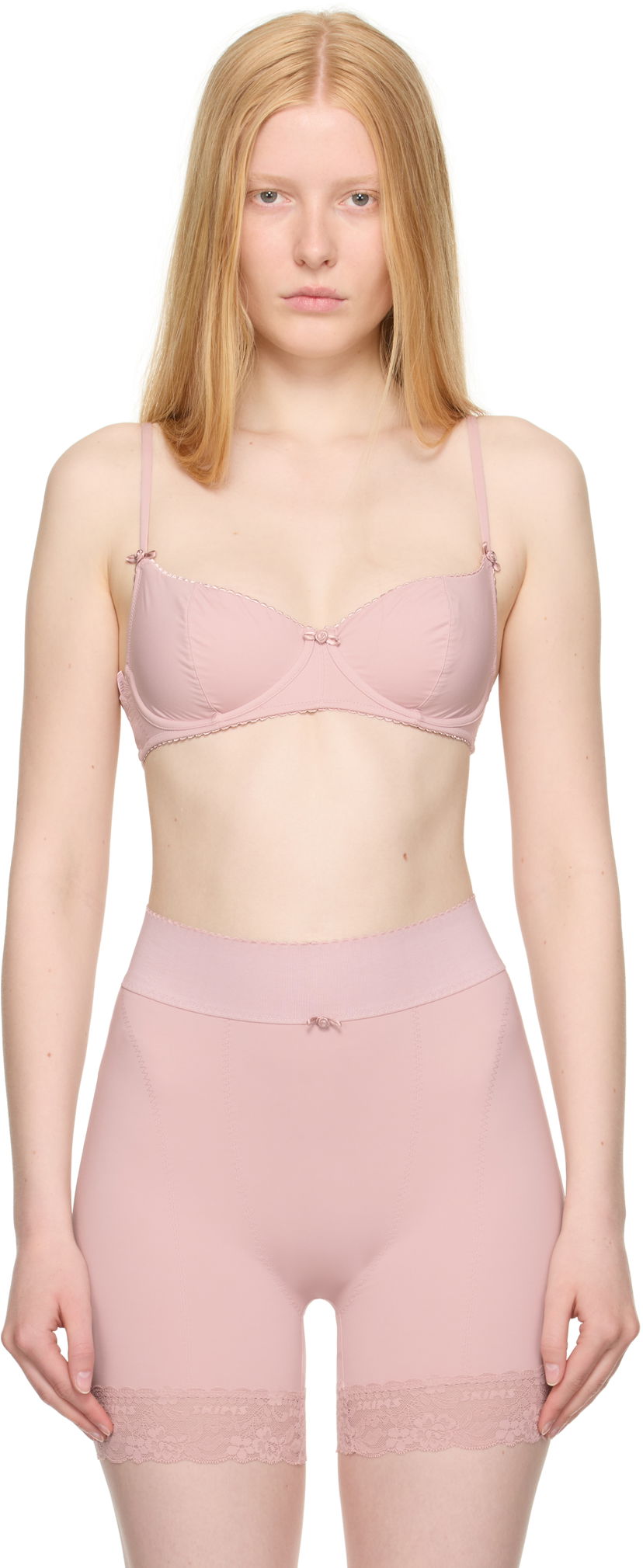 Бюстгальтер SKIMS SKIMS Retro Shapewear Unlined Demi Bra Рожевий | DM-DEM-7921W