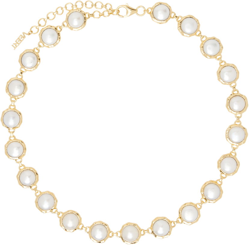 Кольє VEERT VEERT 'The Pearl Circle' Gold-Tone & Faux Pearl Necklace Металік | JLG0022YG