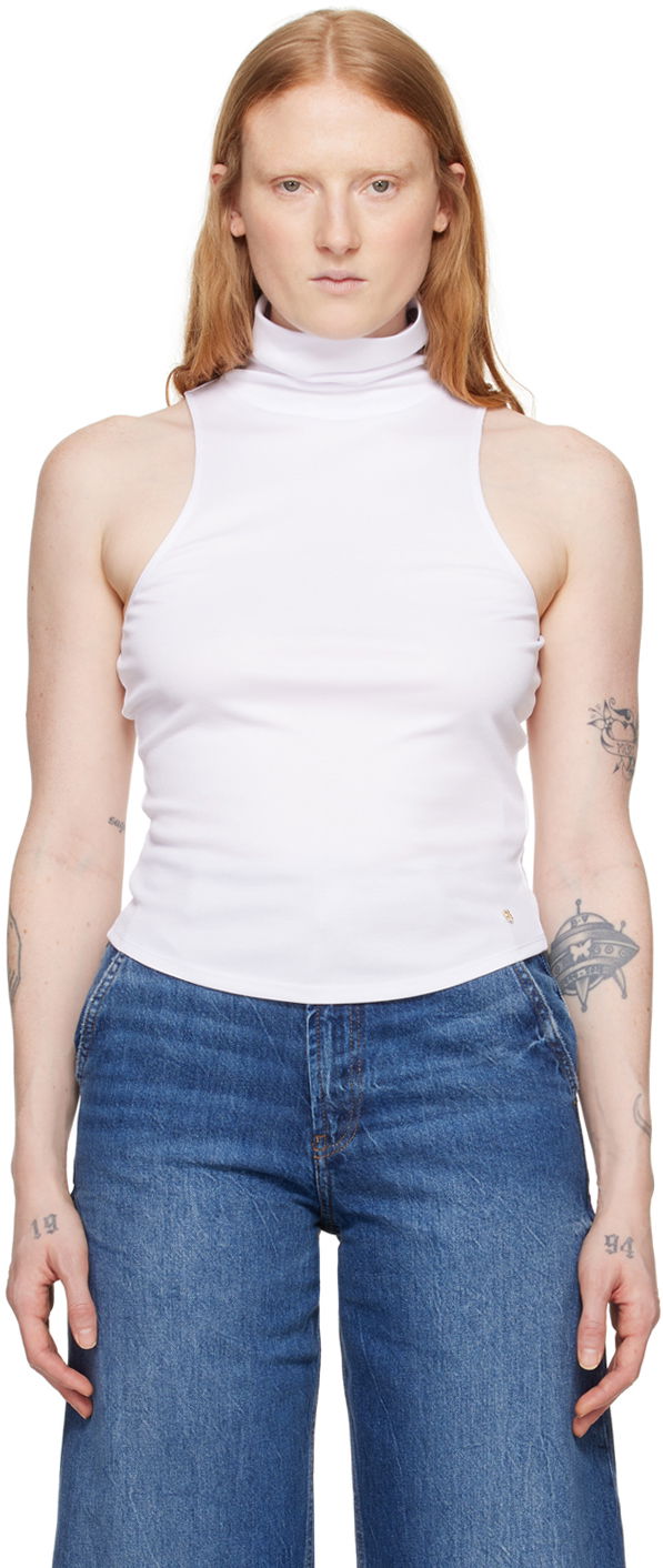 Безрукавка Anine Bing Jennie Sleeveless Turtleneck Tank Top білий | A-08-0407-100